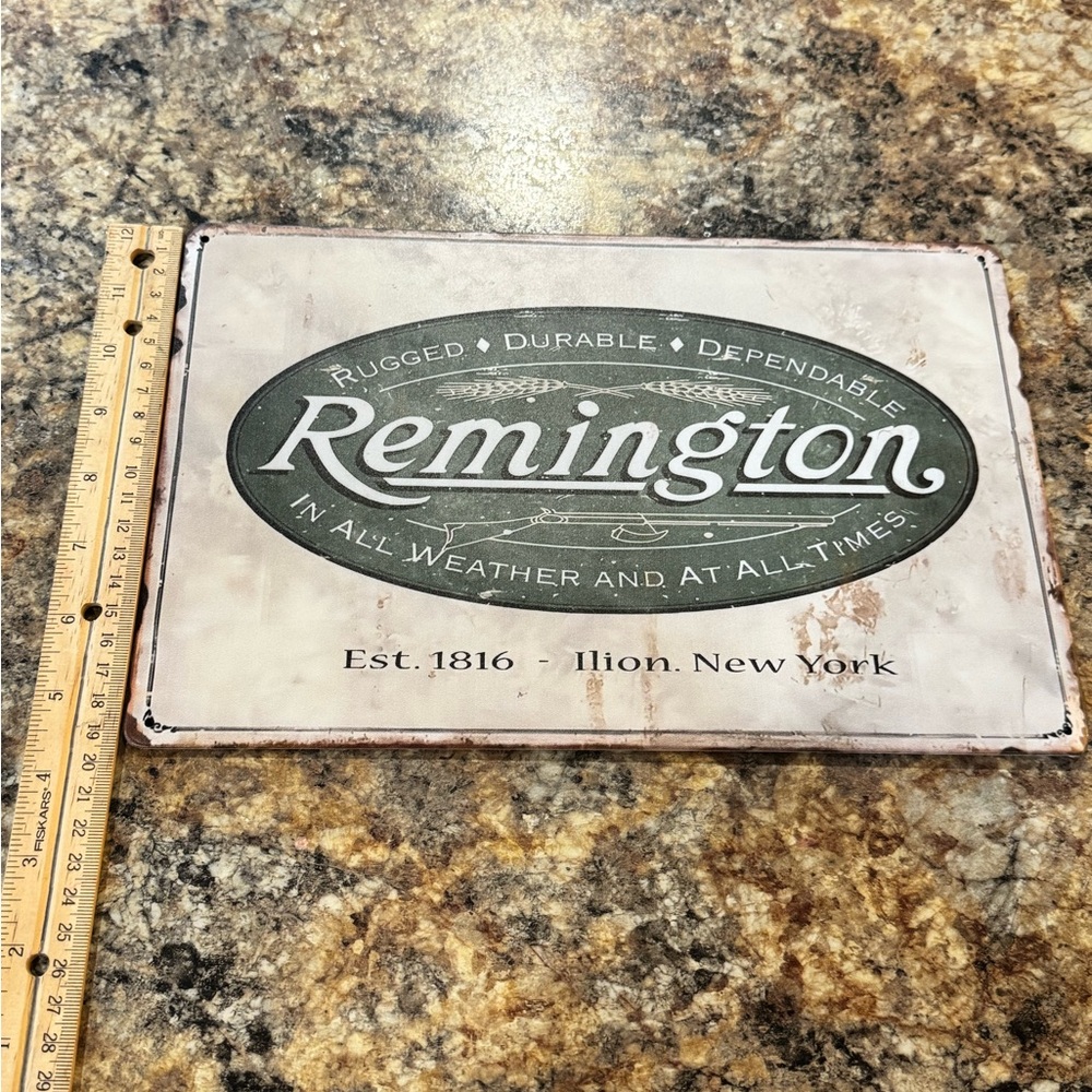 Remington Green and White Art Decal